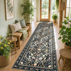 Rugxara 2x10 Floral Runner Rug, Washable Runners by Rugxara