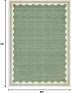 GarveeHome Scalloped 4x6 Rug Non-Slip Washable Low-Pile Carpet - Image 2