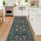 Hazo Haus Blue Boho 2'6"x10' Long Hallway Runner Rug - Image 3