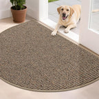BEQHAUSE Dirt Trapper Door Mat 32" x 48" Half Circle Non-Slip Washable Doormats by BEQHAUSE