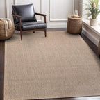 CAMILSON Easy Jute Rug 5x7, Indoor Outdoor Natural Color Fiber Area Rugs - Image 7