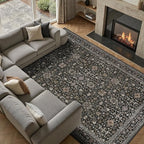 DCX Black 8x10 Rug, Kid & Pet Friendly - Image 3
