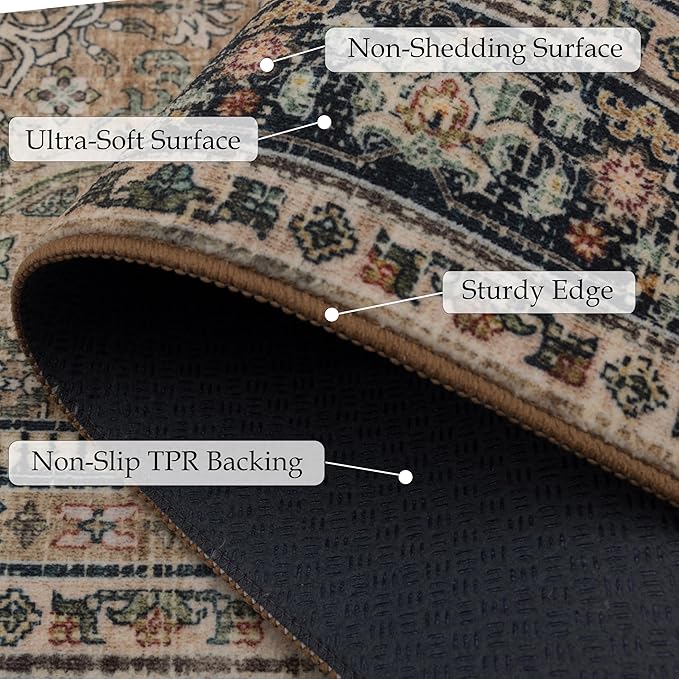 Ruaruarug Washable Area Rug 8x10 - Image 3