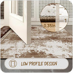 Brown Rug Runners for Hallways Kitchen Non Slip Washable 2x6 Entryway Runner - Image 4