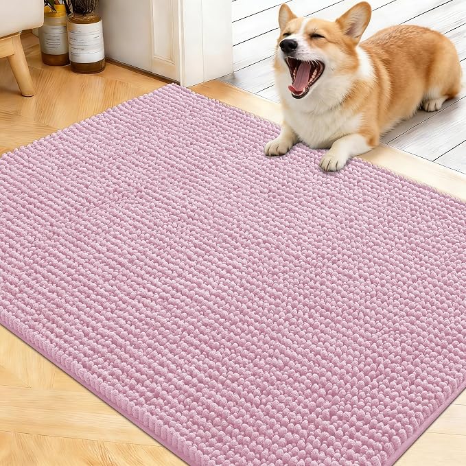 OLANLY Dog Door Mat for Muddy Paws 40x32, Ultra Absorbent Chenille Mud Doormat by OLANLY
