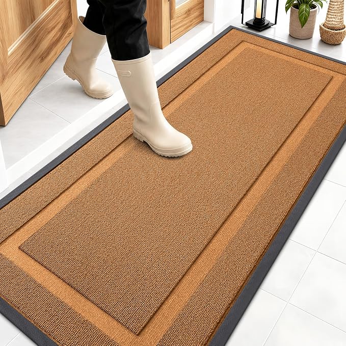 OLANLY Front Door Mat Indoor Outdoor Entrance, Waterproof All-Season, by OLANLY