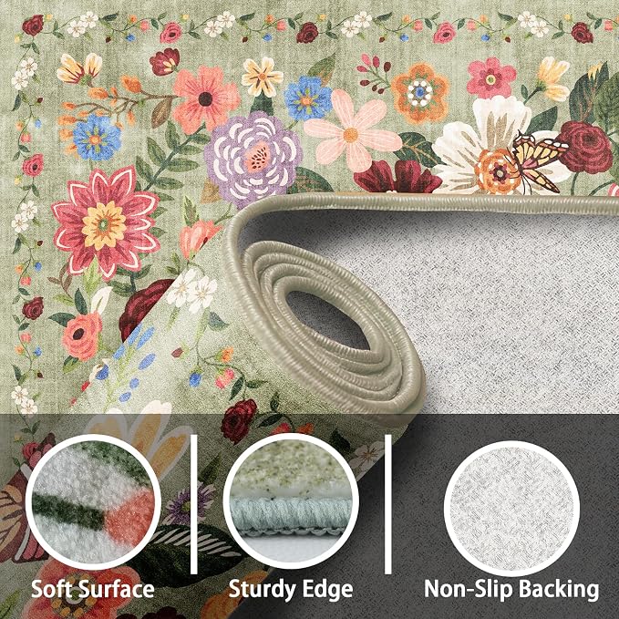 Runner Rug for Hallways Kitchen 3x7, Non Slip Washable - Image 4