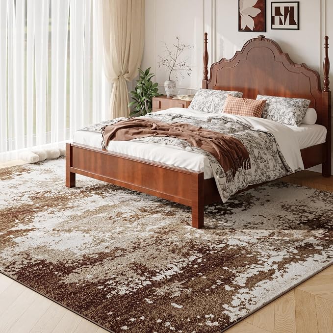 Brown Washable Rug 6x9 Area Rugs - Image 2