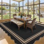 8x10 Scalloped Rug Easy Jute Washable Rug - Image 9