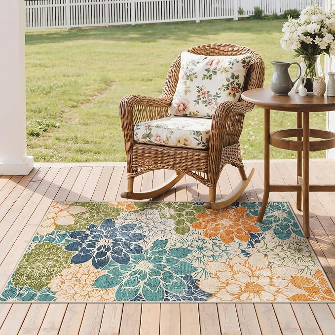 GENIMO Indoor Outdoor Area Rug for Entryway, Machine Washable, Waterproof - Image 4
