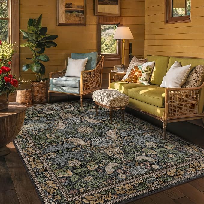 Hazo Haus Boho Living Room Rug 5x8 by HazoHaus