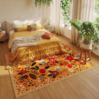 Rugcomf Living Room Rug 5x7 Rug Machine Washable Boho Area Rug Non Slip Floral - Image 5
