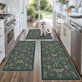 3 Piece Kitchen Rug Set, Washable Non-Slip Kitchen Mats by BYYVOORugsforYourHome