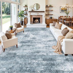 Extra Large Living Room Rug 12x18ft Washable Modern Abstract Neutral Oversize - Image 4