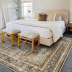 CHAMPLANT Washable Area Rug 10'x14' Boho Design Non-Shedding Easy Care Ideal - Image 2