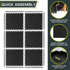 ProsourceFit Exercise Puzzle Mat ½-inch, EVA Interlocking Foam Floor Tiles - Image 6