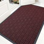 OLANLY Front Door Mat Outside Entrance 59x34, Heavy Duty Sturdy Natural Rubber by OLANLY
