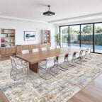 12x18 ft Extra Large Living Room Rug – Washable Modern Abstract Neutral - Image 3