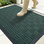 OLANLY Front Door Mat Outside Entrance 35x23, Heavy Duty Sturdy Natural Rubber by OLANLY