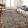 CHAMPLANT Area Rug 6'x9' Washable Vintage Traditional Floor Cover Thin Retro by CHAMPLANT