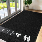 4 Pack Black Commercial Door Mat 3'x6' Heavy Duty Industrial Floor Mat by Unknown