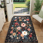 DUKINO 3x4 Area Rug, Lightweight Non Slip Washable Floral Rug, Indoor Low Pile - Image 4