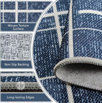 Non Slip Hallway Runner Rug 2x10, Washable Long Rug, Woven Thin Low Pile Carpet - Image 4