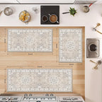 Washable Kitchen Rug Set of 3: Boho Non-slip Soft Stove Sink Mat Light Weight - Image 4