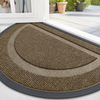 OLANLY Half Circle Door Mat Indoor Outdoor Entrance Welcome, Waterproof by OLANLY