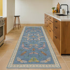 2'6''x10' Blue Insect Runner Rug - Image 3