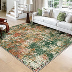RELEANY Washable Area Rugs Square 8ft Non-Slip Modern Abstract Soft by RELEANY