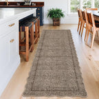 GarveeHome Scalloped Washable Runner Rug 2x8 Runner Modern Non Slip Kitchen - Image 2