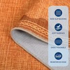 GarveeHome Scalloped Orange Door Mat Indoor Rugs - Image 6