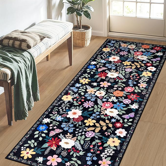 Runner Rug for Entryway: 2x5 Kitchen Rugs Non Slip Washable Ultra-Thin Soft - Image 3