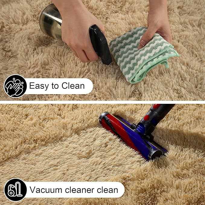2x3 Rugs for Bedroom, Fluffy Area Rugs for Living Room, Small Fuzzy Shag Soft - Image 4