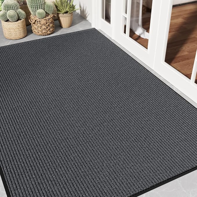 Front Door Mat 4' x 6', Heavy Duty Door Mat Outside Entrance, Non-Slip Welcome by EZ2LIVE