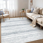 Nakagishi 5x7 Area Rugs Living Room: Washable Boho Large Neutral Soft Farmhouse by NakagishiAreaRug