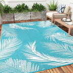 Pauwer Waterproof Outdoor Rug 10x14, Reversible Plastic Straw Patio Camping Rug - Image 8