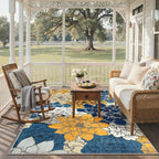 GENIMO Indoor Outdoor Area Rug 9'x12', Machine Washable Rugs - Image 7