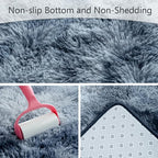 AROGAN Soft Rainbow Area Rugs for Girls Room, Fluffy Girls Bedroom Rugs - Image 2