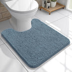 OLANLY Toilet Rugs U-Shaped 20x20, Extra Soft Absorbent Chenille Contour by OLANLY