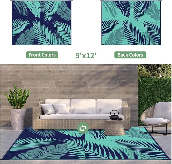 GENIMO Outdoor Rug 9' x 12' Waterproof - Image 2