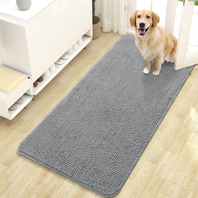 OLANLY Dog Door Mat for Muddy Paws 47x24, Absorbs Moisture and Dirt, Absorbent by OLANLY