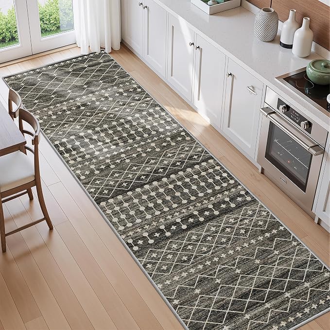 Miukiki 2x8 Runner Rug Moroccan Washable Kitchen Rug Non Slip Indoor Floor - Image 8