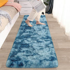 2x6 ft Soft Blue Runner Rugs for Bedroom Living Room Blue Fluffy Rug Plush Shag - Image 8