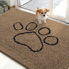 OLANLY Dog Door Mat for Muddy Paws 48x30, Paw Print Design, Absorbs Moisture by OLANLY