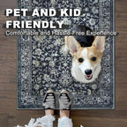 KILOCOCO Small Area Rug 2x3 Entryway Rugs Printed Vintage Floral Washable Rug - Image 6