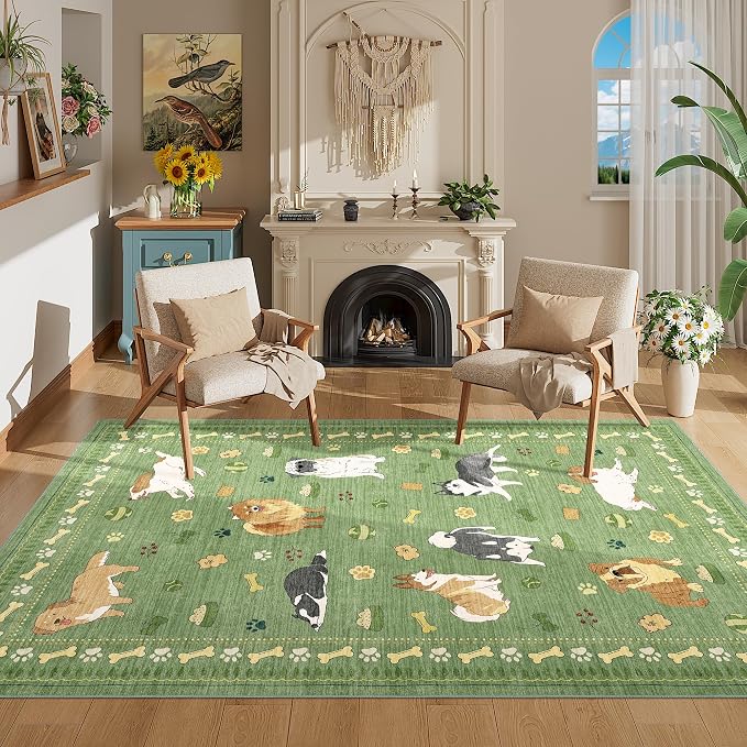 DUKINO 4x6 Area Rug, Non Slip Washable Rug - Image 3