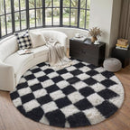 PureCozy Checkered Round Rugs 5ft - Image 3