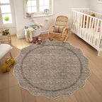 GarveeHome Scalloped Round Rugs 6Ft Washable Area Rug - Image 6
